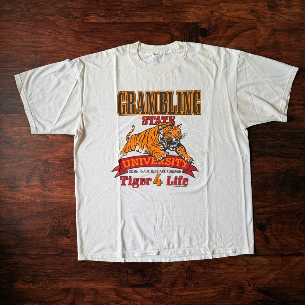 Vintage 1999 HBCU Grambling State University T Shirt Who‎ Let The Dogs Out XL